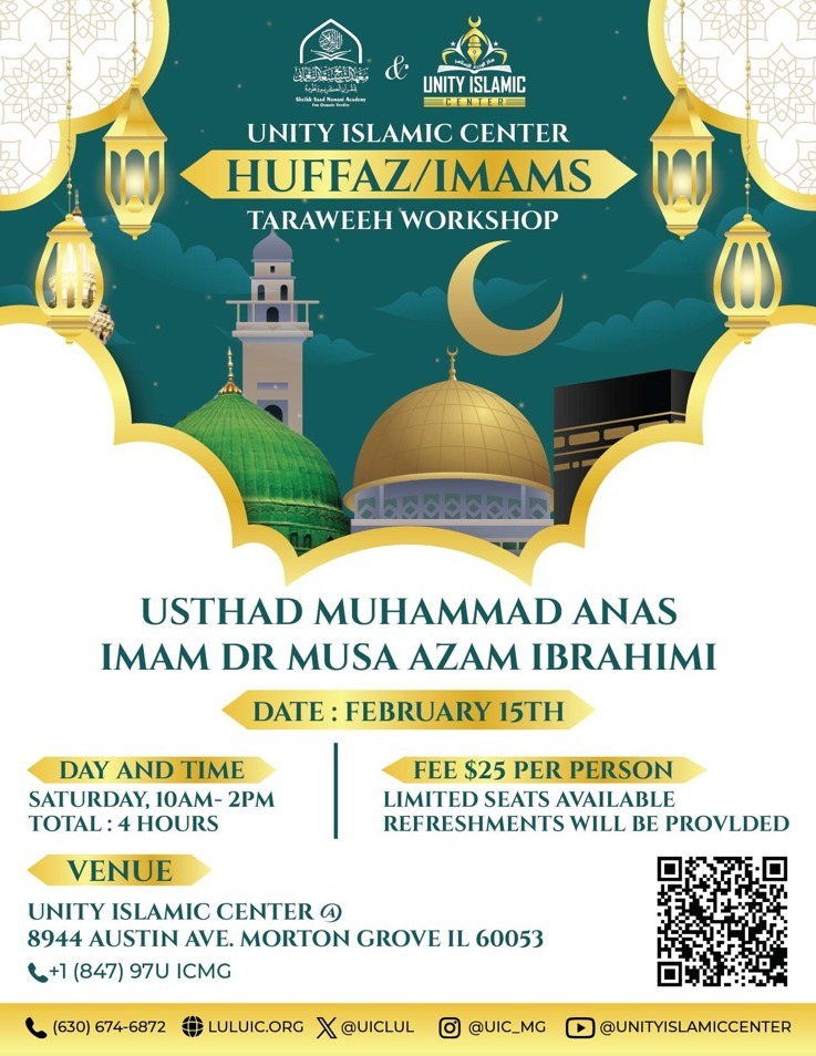 Huffaz/Imams Taraweeh Workshop